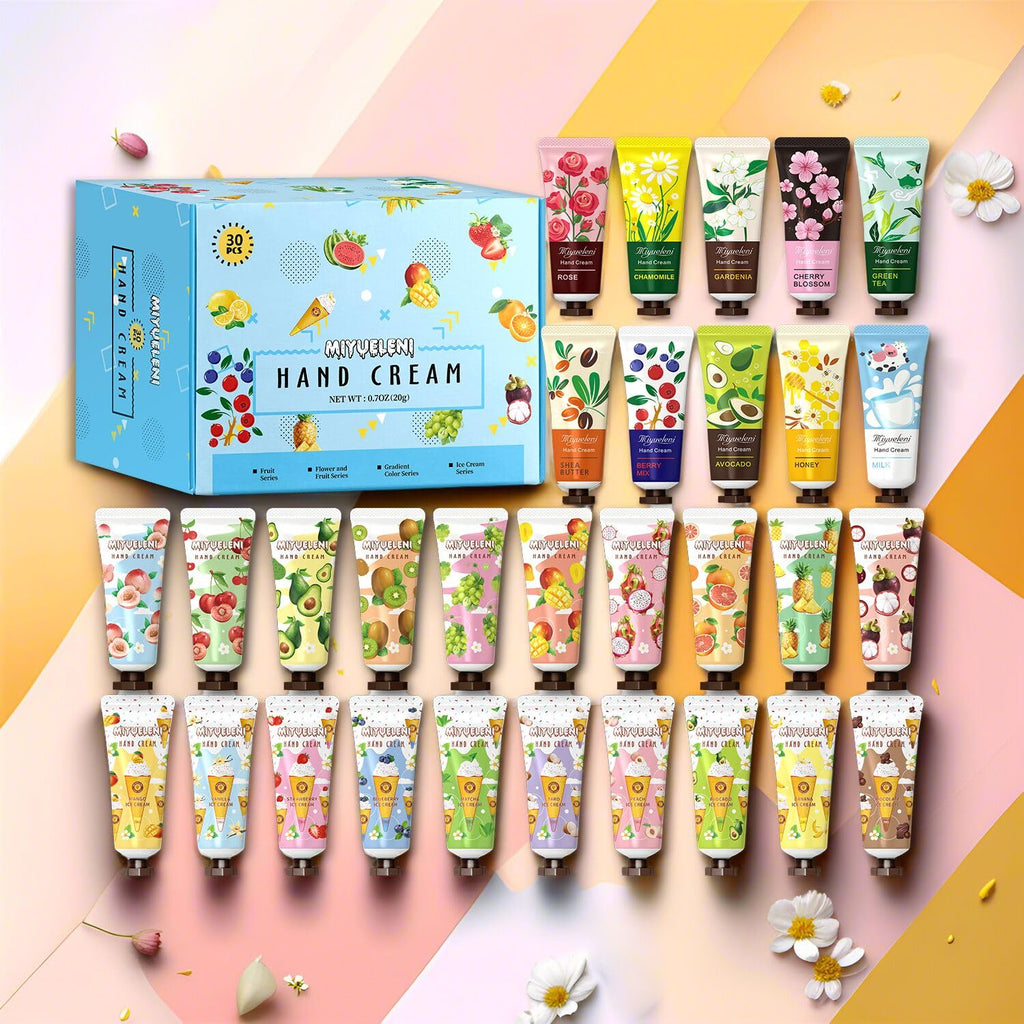 MIYUELENI 30-Pack Hand Cream Gift Set – 20ml Travel-Size Moisturizers for Dry Hands, Ideal Gifts