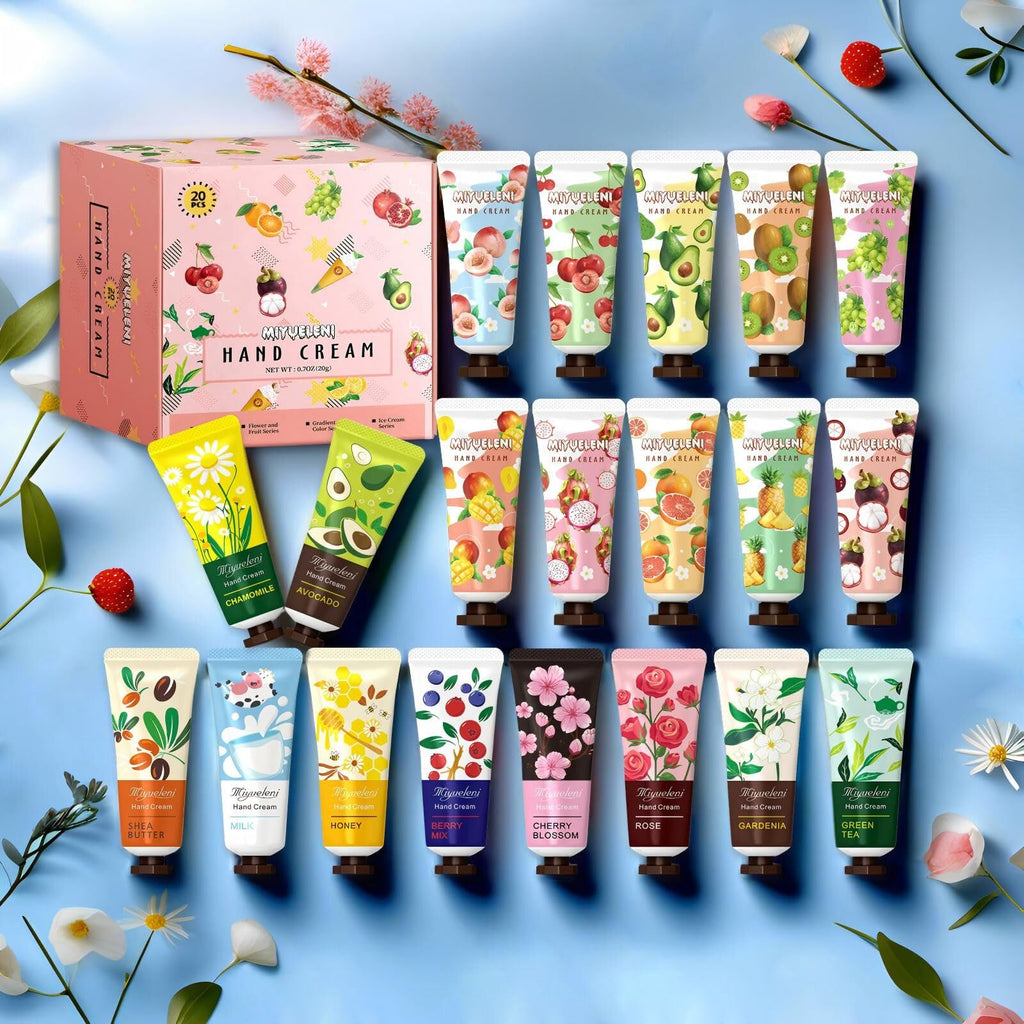 MIYUELENI 20-Pack Hand Cream Gift Set – Travel-Size Hydration for Dry Hands
