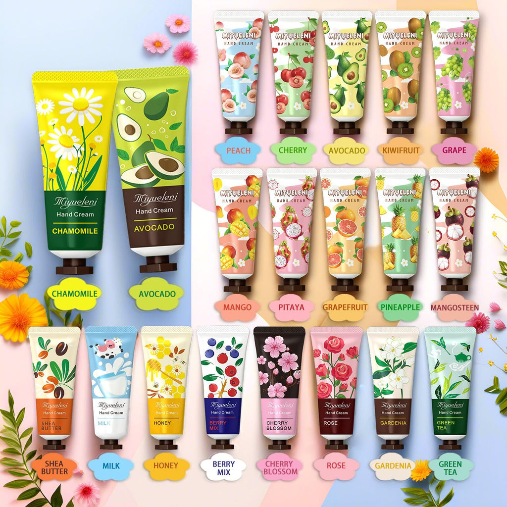 MIYUELENI 20-Pack Hand Cream Gift Set – Travel-Size Hydration for Dry Hands