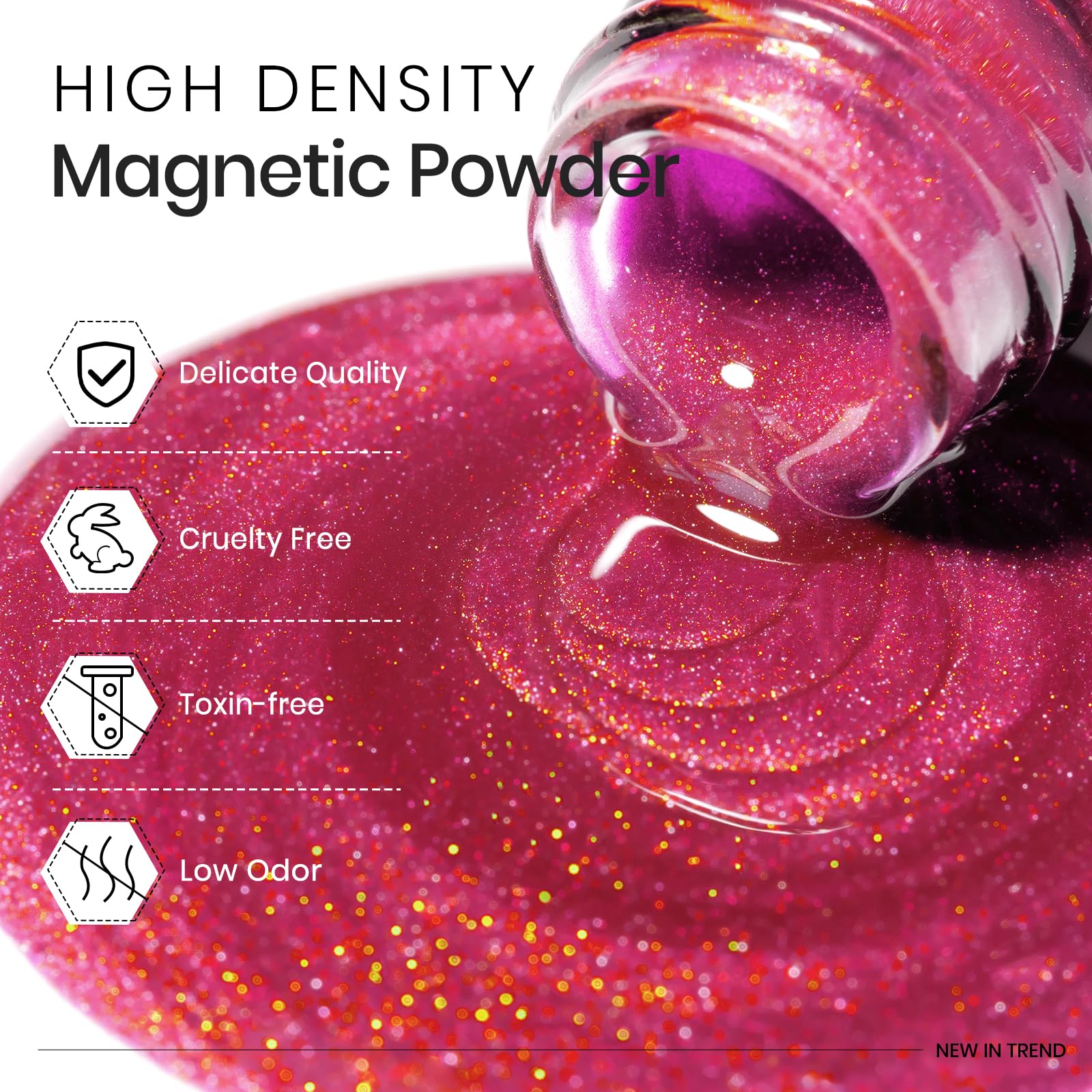 MIZHSE Cat Eye Gel Nail Polish Kit – 8 Dawn Colors with Magnetic Stick