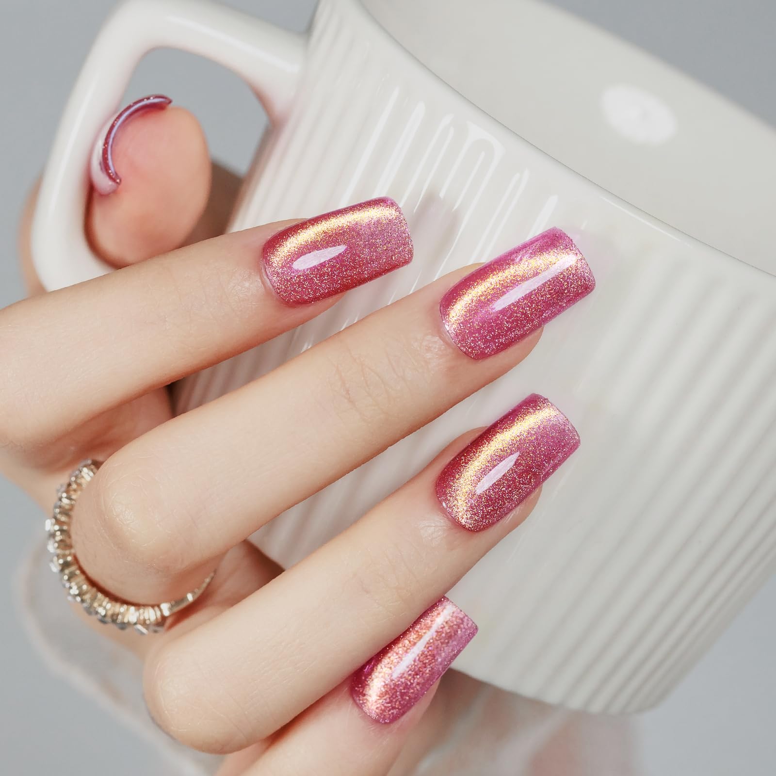 MIZHSE Cat Eye Gel Nail Polish Kit – Magnetic Neon Colors, Magnet Included, Soak-Off