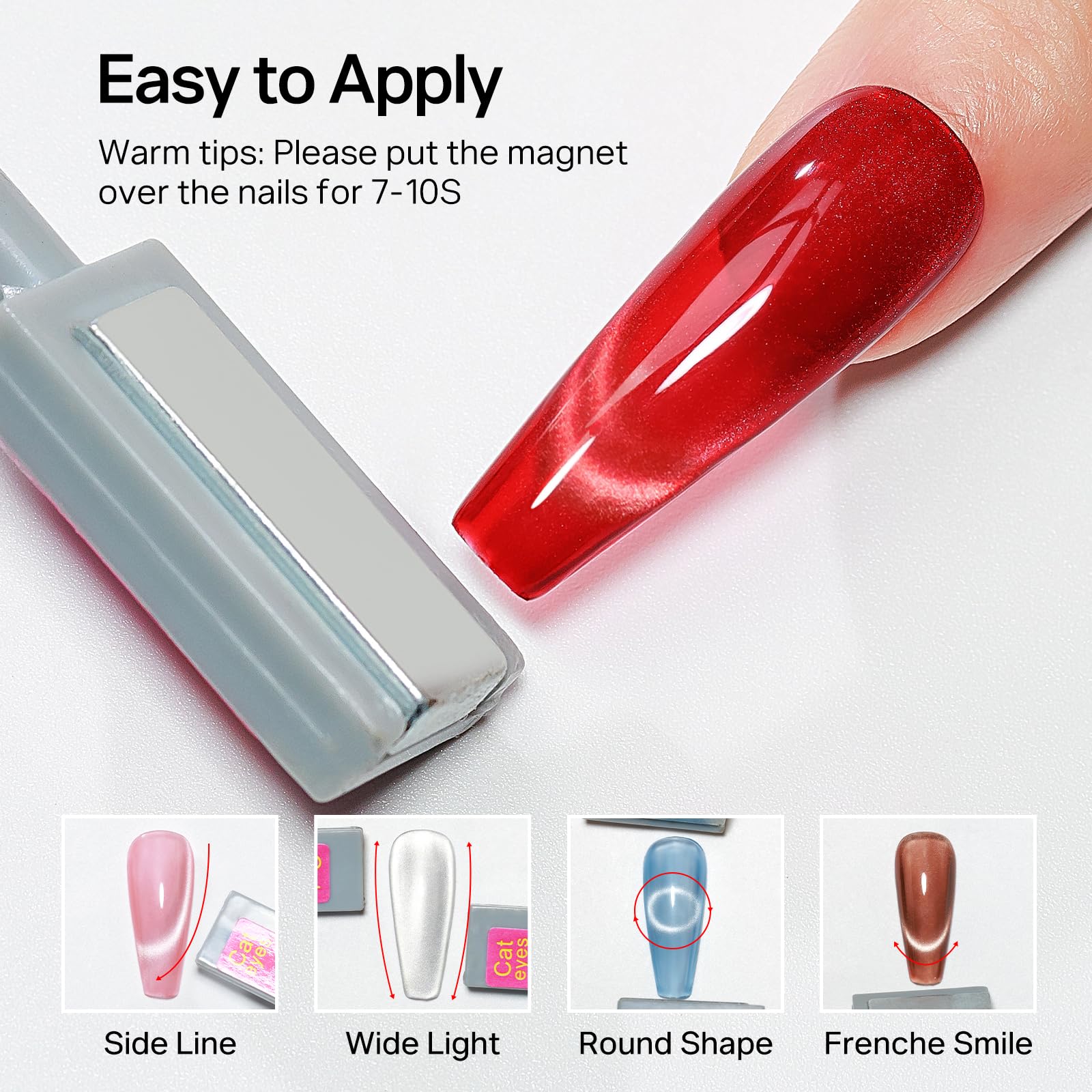 MIZHSE Cat Eye Gel Nail Polish Kit – 20 Magnetic Colors & Magnet Stick for DIY Home Salon