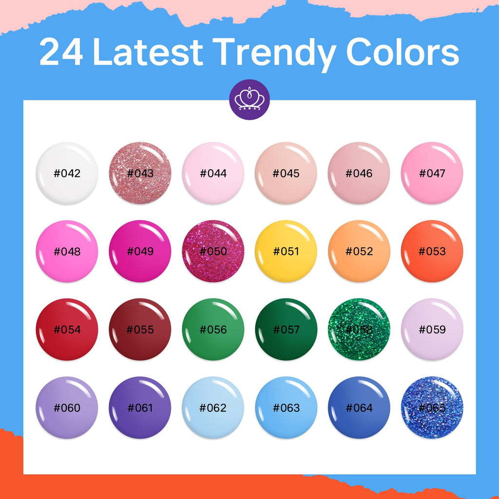 MIZHSE Quick Dry Nail Polish Set – 24 Colors, Oil-Based, Fast Dry, Neon Glitter Collection