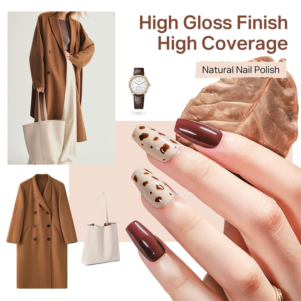 MIZHSE Quick Dry Nail Polish Set – 24 Colors, Fast Air-Dry, Fall/Winter Shades