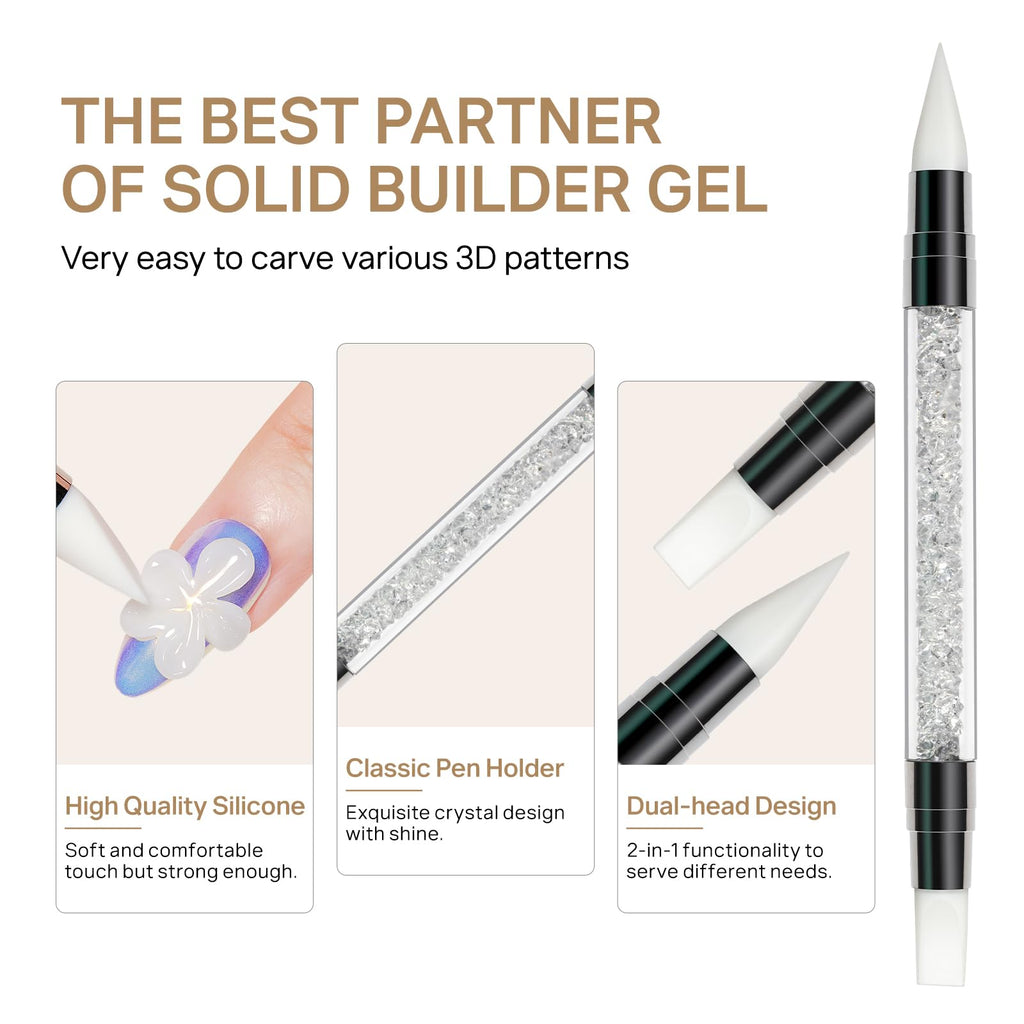 MIZHSE Solid Builder Gel – 3-Color Nail Sculpting Gel Set (45 g)
