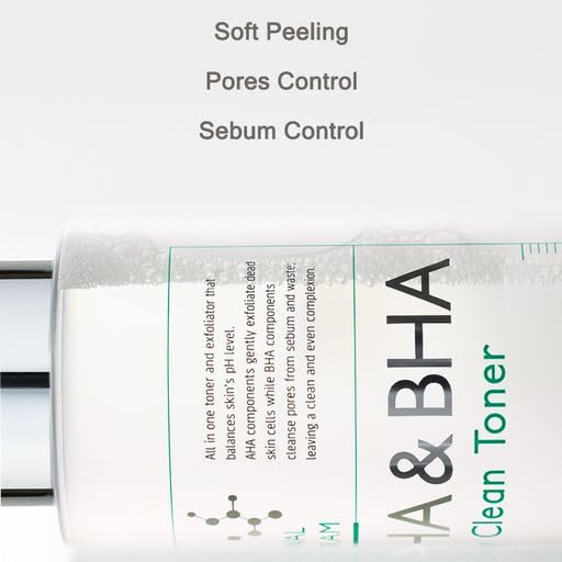 MIZON AHA&BHA Daily Clean Toner – Daily Peel for Smooth, Healthy Skin (5.07 fl oz)