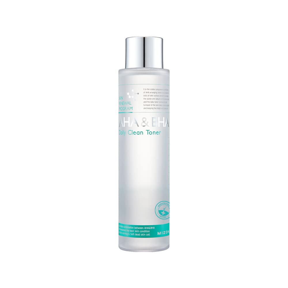 MIZON AHA&BHA Daily Clean Toner – Daily Peel for Smooth, Healthy Skin (5.07 fl oz)