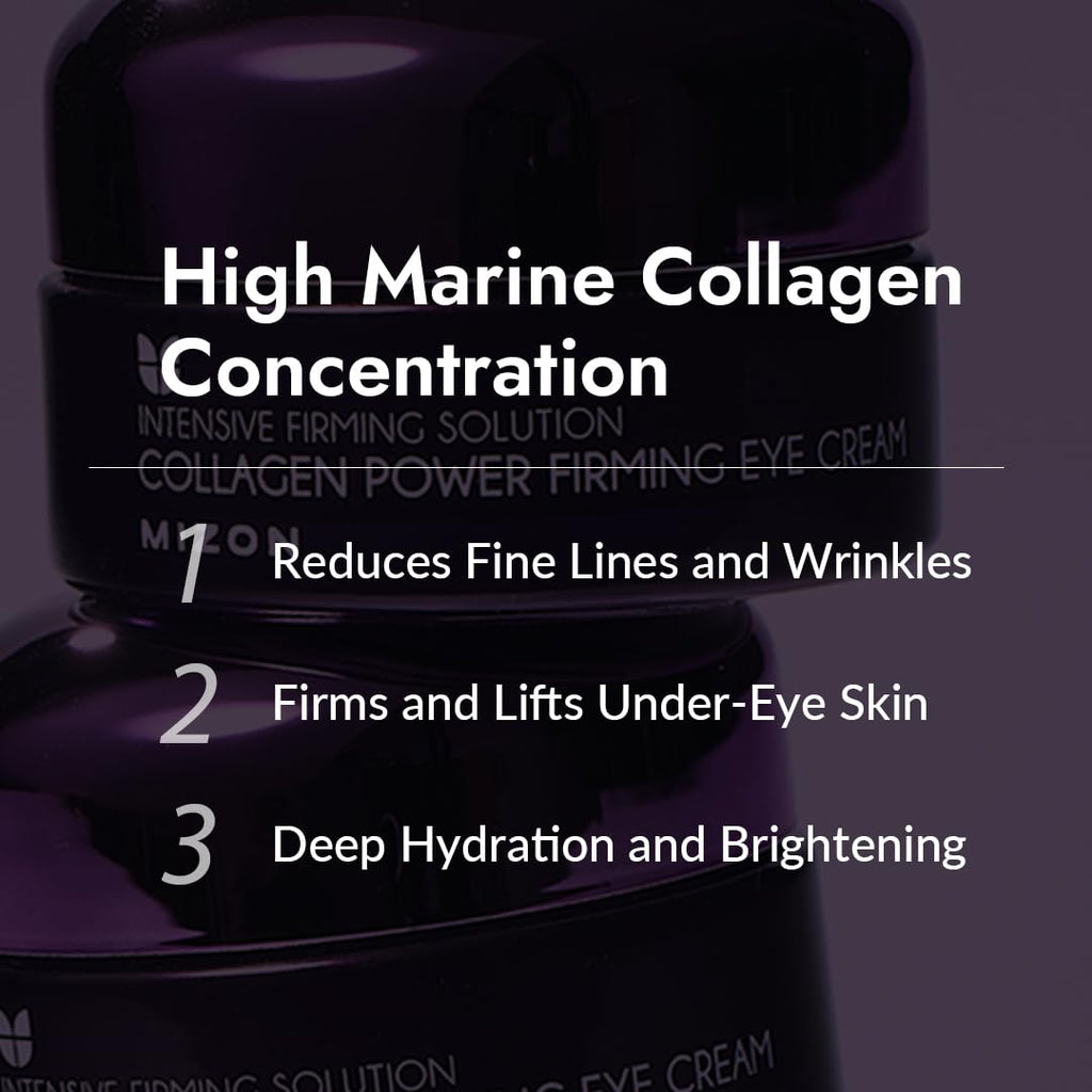 MIZON Collagen Power Firming Eye Cream – Elasticity, Anti-Wrinkle, Hyaluronic Acid (25ml)