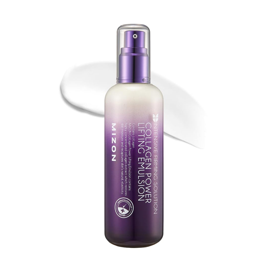 MIZON Collagen Power Lifting Emulsion – Marine Collagen, Adenosine & Peptides for Hydration & Elasticity | 120 ml