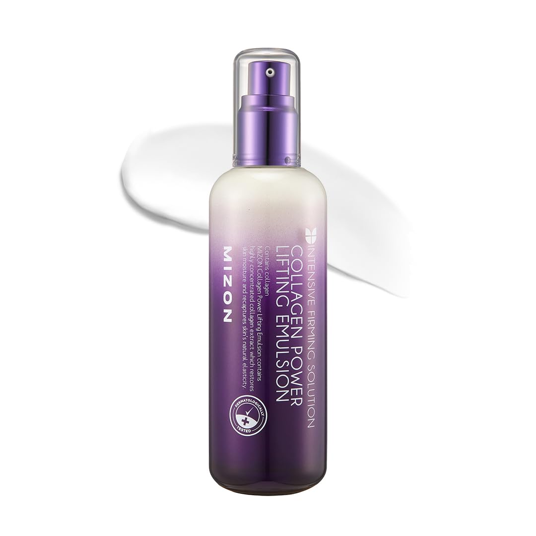MIZON Collagen Power Lifting Emulsion – Marine Collagen, Adenosine & Peptides for Hydration & Elasticity | 120 ml