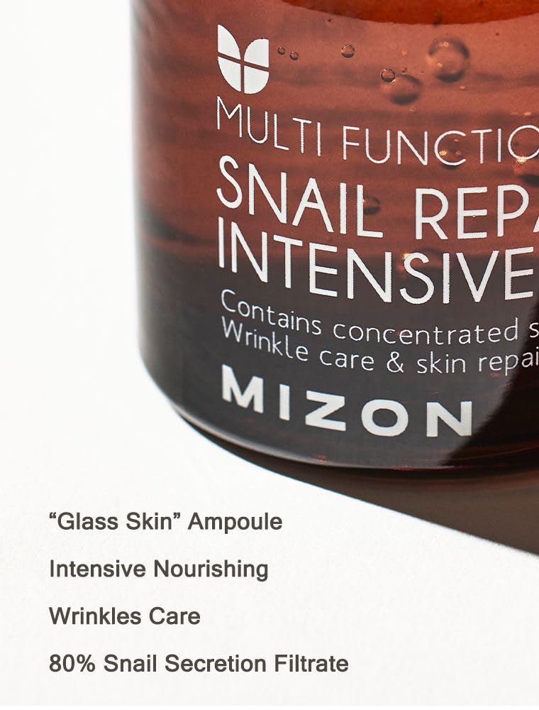 MIZON Full Korean Skincare Set – Snail Repair Collection with Cleanser, Ampoule, Cream & Eye Cream