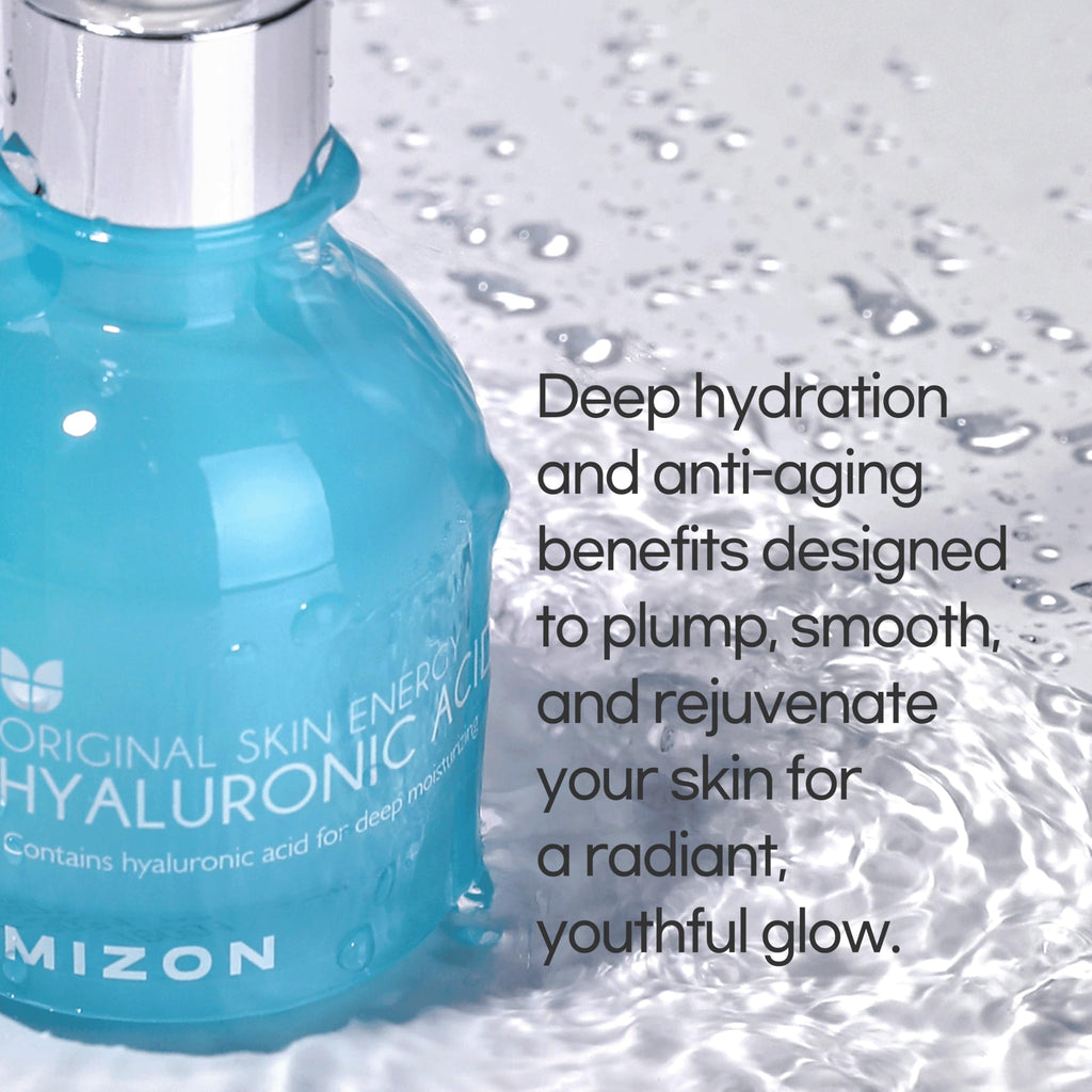 MIZON Hyaluronic Acid 100 Serum – Deep Hydration, Glass Skin Glow (2,500 PPM HA) with Adenosine