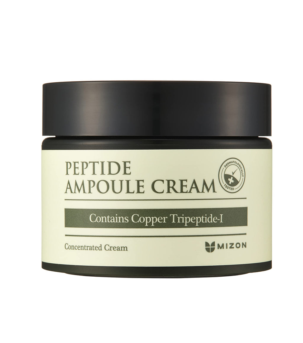 MIZON Peptide Ampoule Face Cream with Adenosine and Lavender Oil – Moisturizing, Fine Line Treatment (1.69 oz)