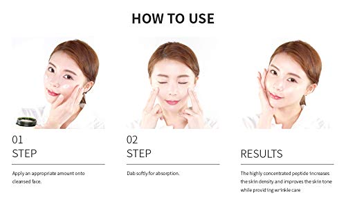 MIZON Peptide Ampoule Face Cream with Adenosine and Lavender Oil – Moisturizing, Fine Line Treatment (1.69 oz)