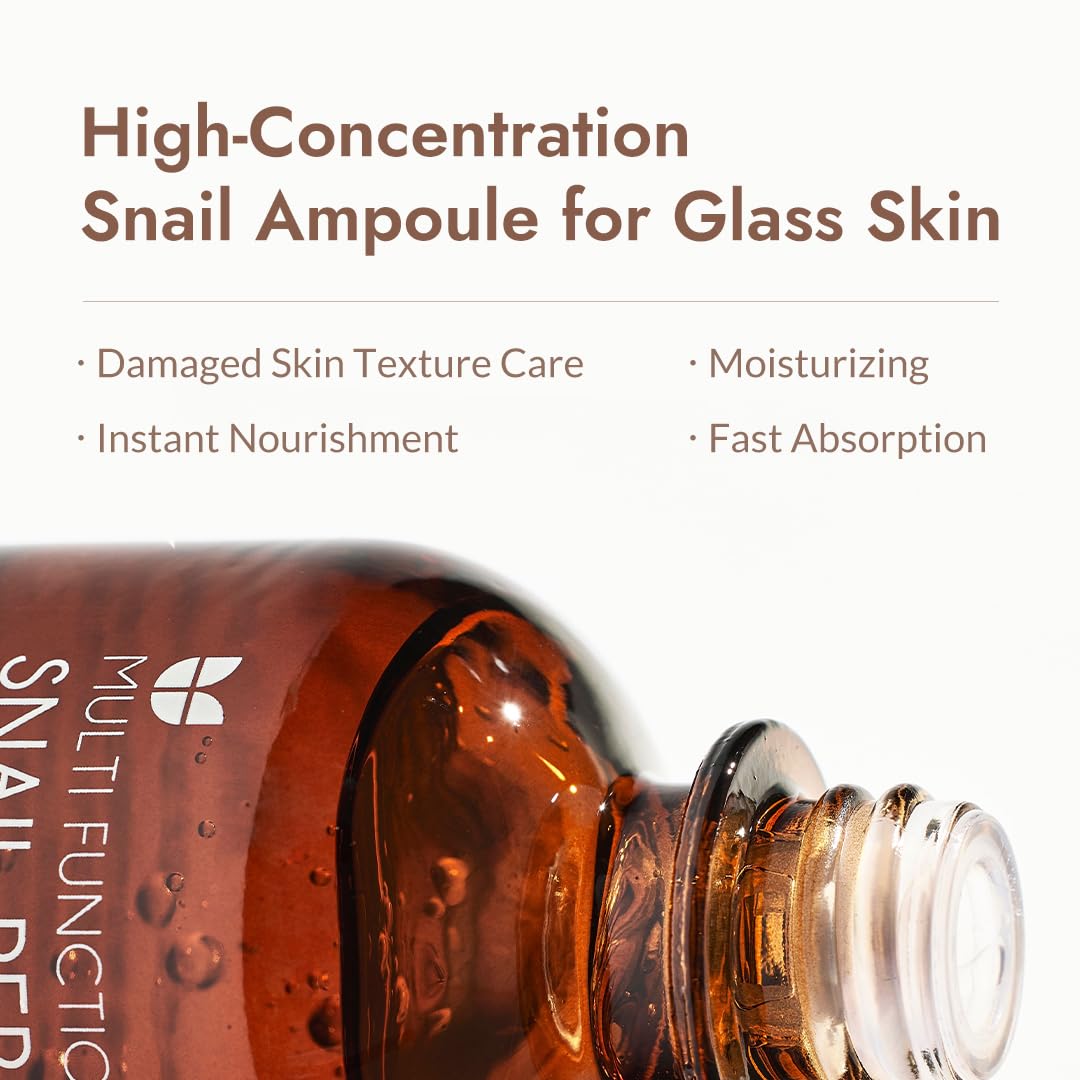 MIZON Snail Repair Intensive Ampoule – Snail Mucin, Hyaluronic Acid & Vitamin E for Hydration & Elasticity