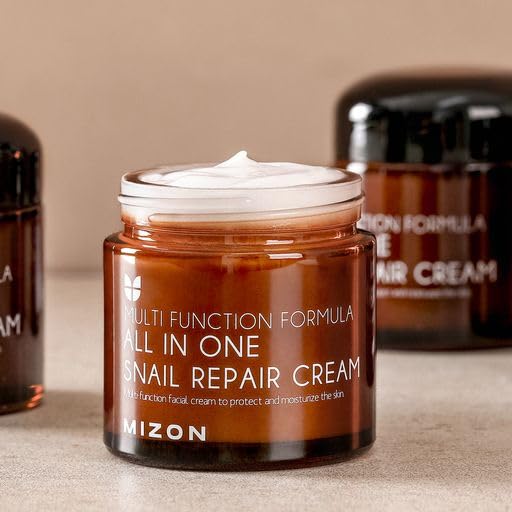 MIZON Full Korean Skincare Set – Snail Repair Collection with Cleanser, Ampoule, Cream & Eye Cream