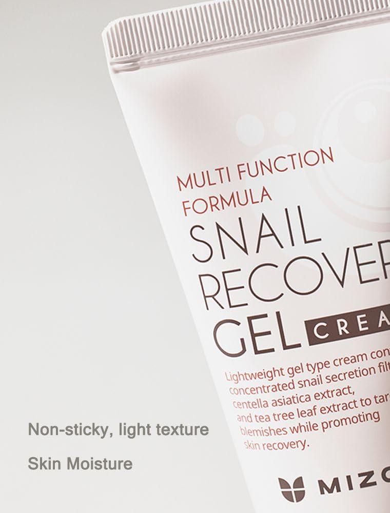 MIZON Snail Recovery Gel Cream – Fragrance-Free, Paraben-Free, 45ml for Hydration & Elasticity