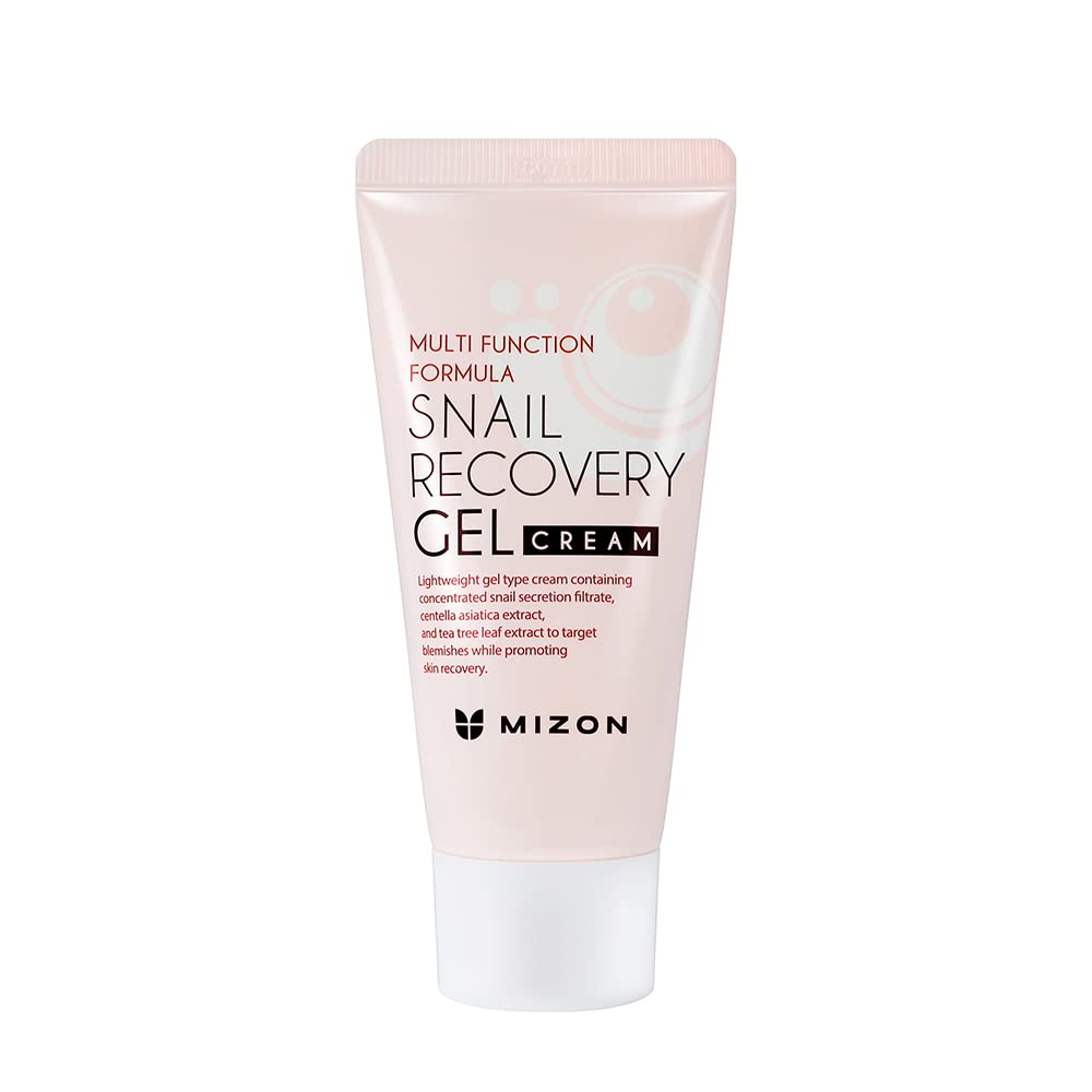MIZON Snail Recovery Gel Cream – Fragrance-Free, Paraben-Free, 45ml for Hydration & Elasticity