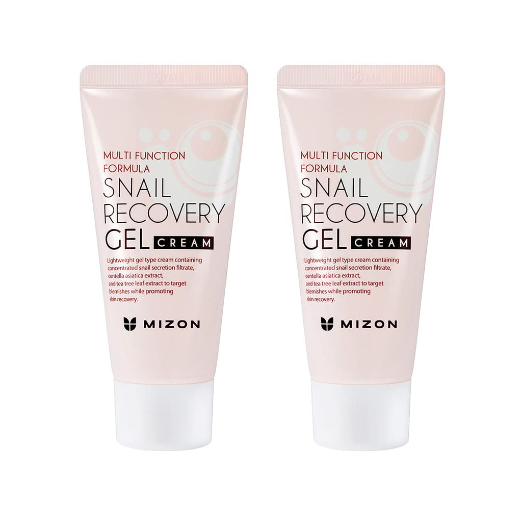 MIZON Snail Recovery Gel Cream Set – 2x45ml, Fragrance-Free Snail Mucin, Korean Skincare