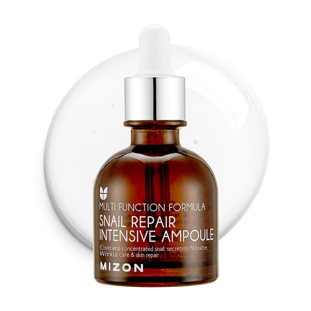 MIZON Snail Repair Intensive Ampoule – Snail Mucin, Hyaluronic Acid & Vitamin E for Hydration & Elasticity