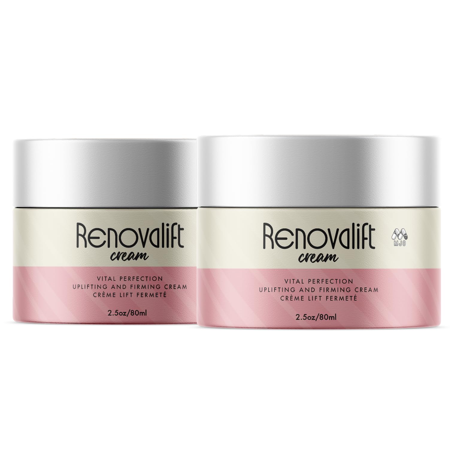 MJO Renovalift Face Cream – 2 Pack All-Natural Facial & Neck Moisturizer (5 oz)