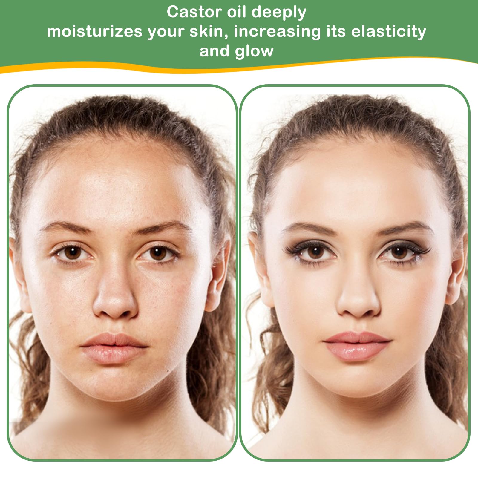 MMPANG Organic Castor Oil for Lashes & Brows – 8oz, USDA Certified Organic, Cold-Pressed, Hexane Free