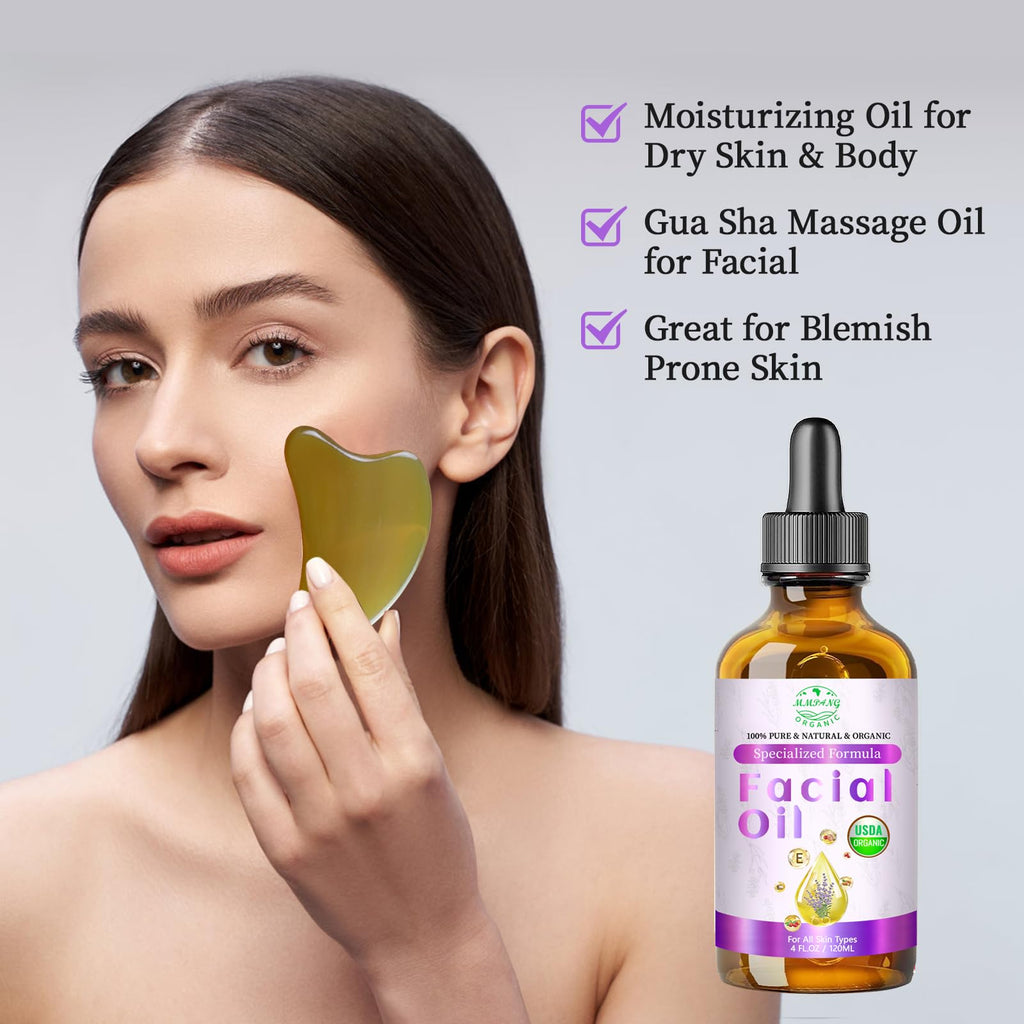 MMPANG Lavender Oil for Face – Organic Facial Oil with Rosehip, Vitamin E, Frankincense & Pomegranate (4oz)