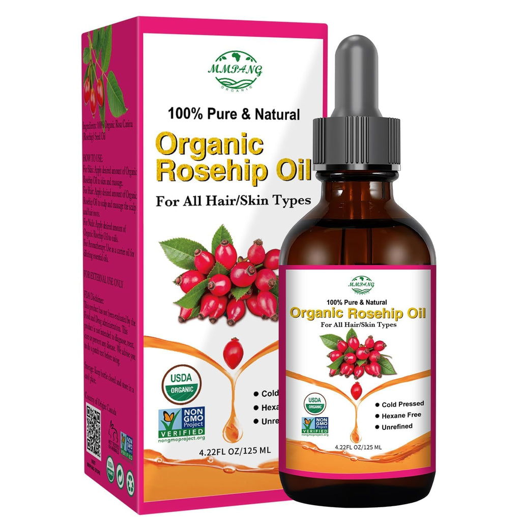 MMPANG 100% Pure Rosehip Oil – Organic, Cold-Pressed, Hexane-Free