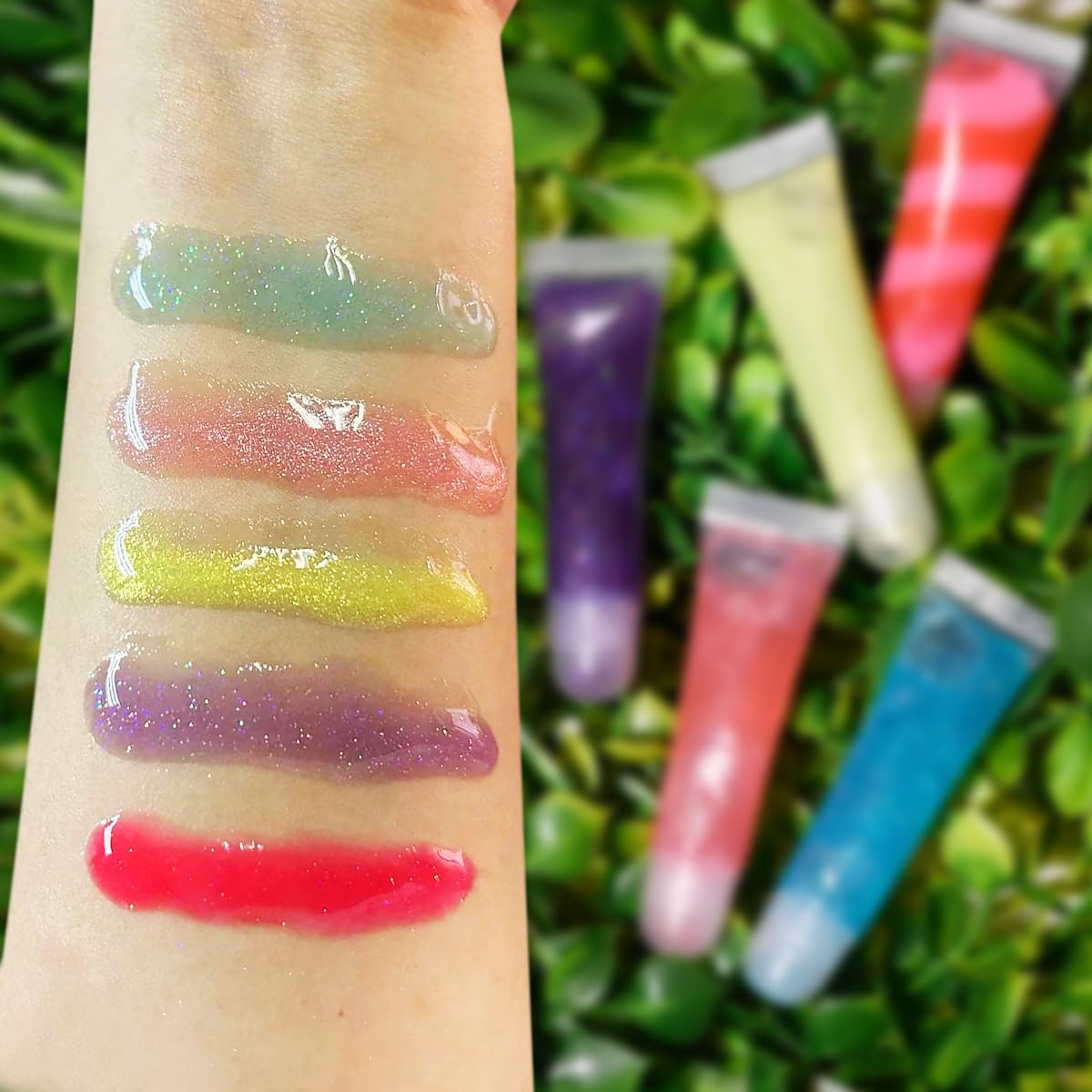 M&U Glitter Lip Gloss Set with Carrying Case – 12 Flavors for Kids & Teens