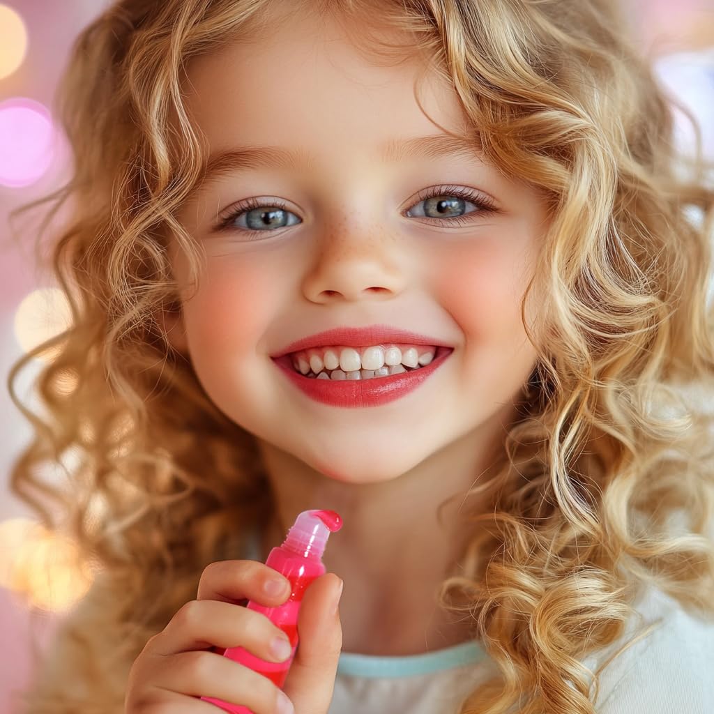 M&U Glitter Lip Gloss Set with Carrying Case – 12 Flavors for Kids & Teens