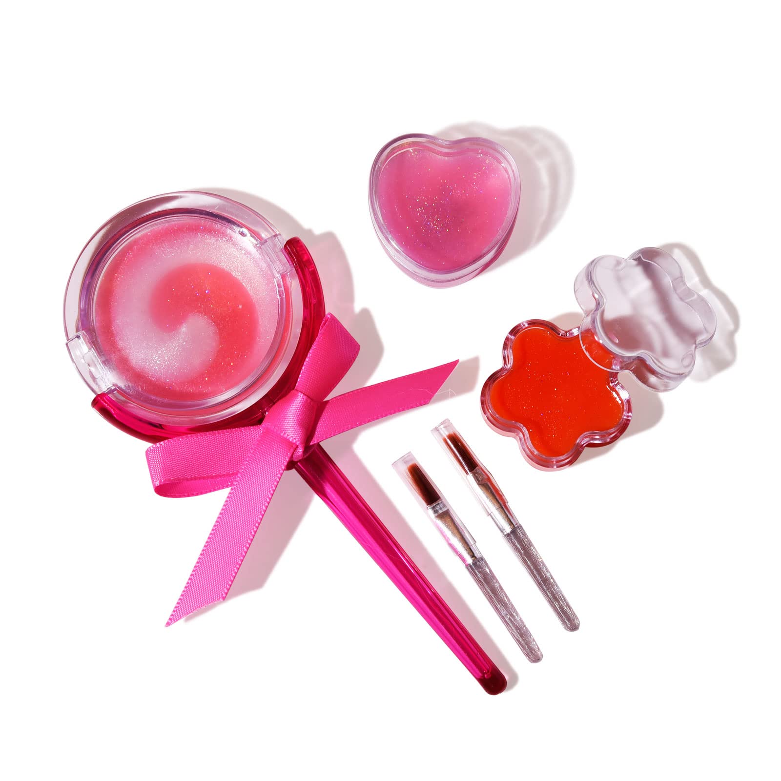 M&U MAKE YOU UP Lip Gloss Set for Girls – 11-Piece Lip Gloss Collection with Ice Cream & Lollipop Shapes