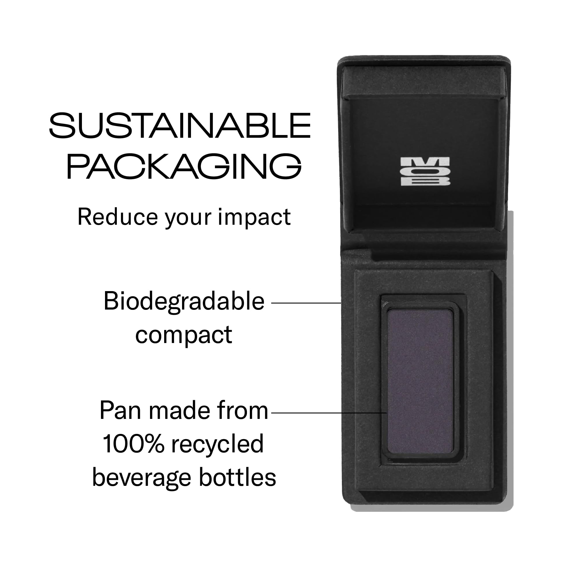 MOB Beauty Eyeshadow M14 Matte Indigo Grey – Vegan, Talc-Free, Refillable for Soft to Smoky Looks