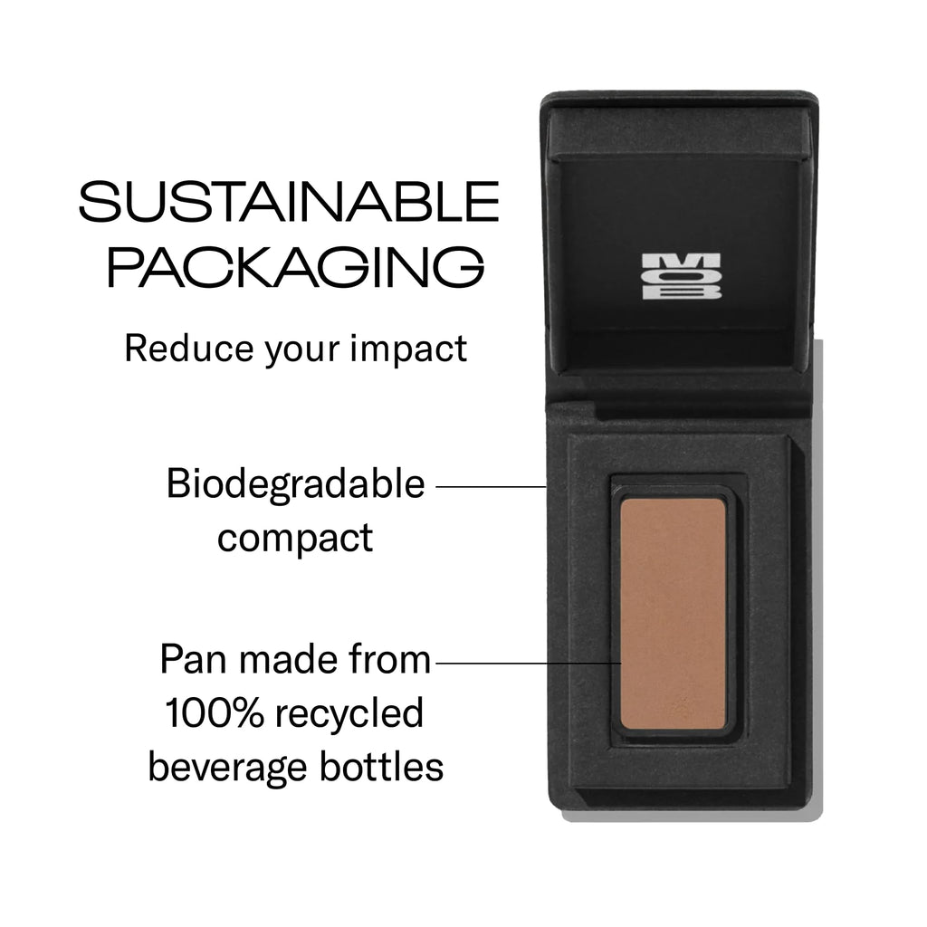 MOB Beauty Eyeshadow M170 Matte – Soft Neutral Brown, Talc-Free, Vegan, Cruelty-Free, Long-Wear, Refillable Compact