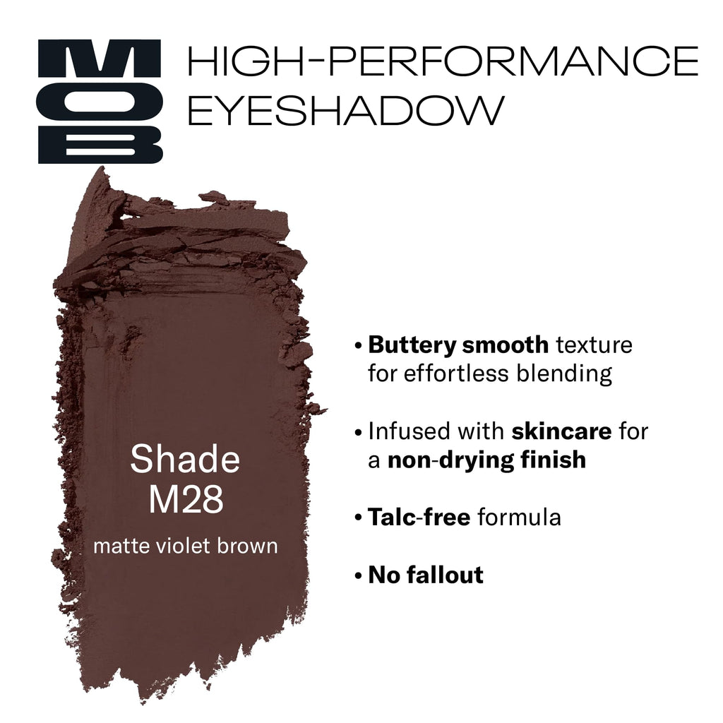 MOB Beauty Eyeshadow M28 Matte Rich Brown Plum – Vegan, Cruelty-Free, Long-Wear