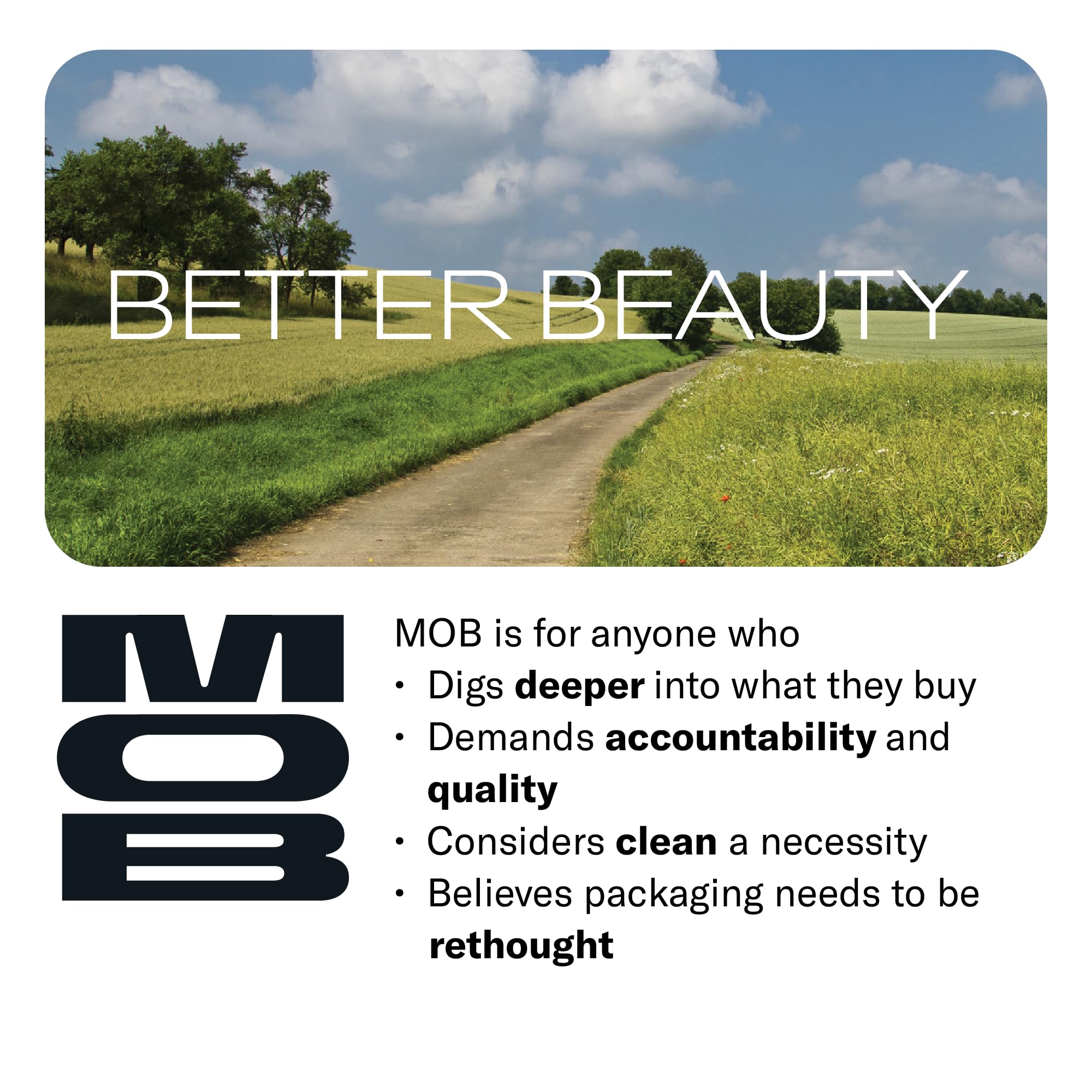 MOB Beauty Hydrating Shine Lip Balm M138 – Sheer Black, Clean Vegan Lip Care