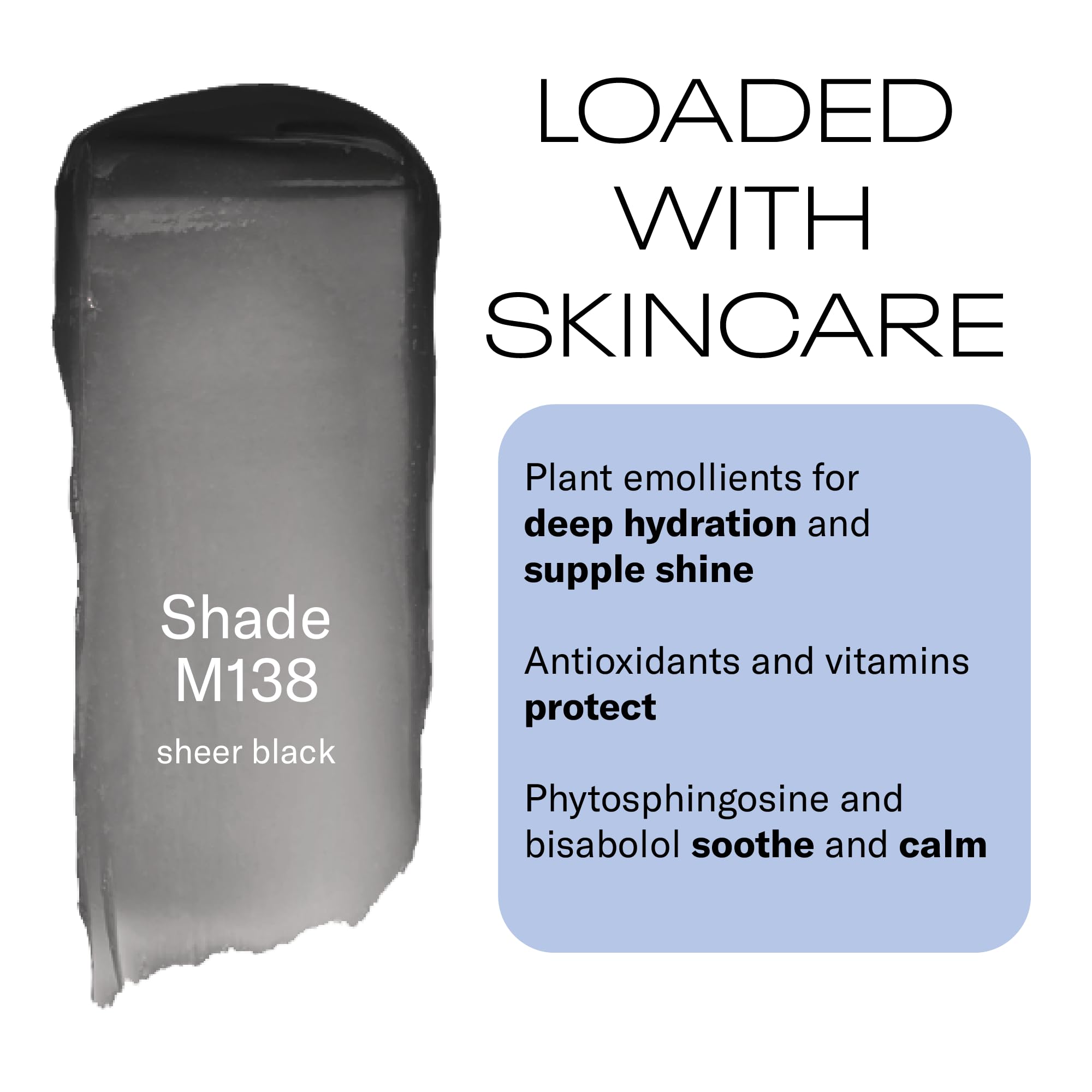 MOB Beauty Hydrating Shine Lip Balm M138 – Sheer Black, Clean Vegan Lip Care