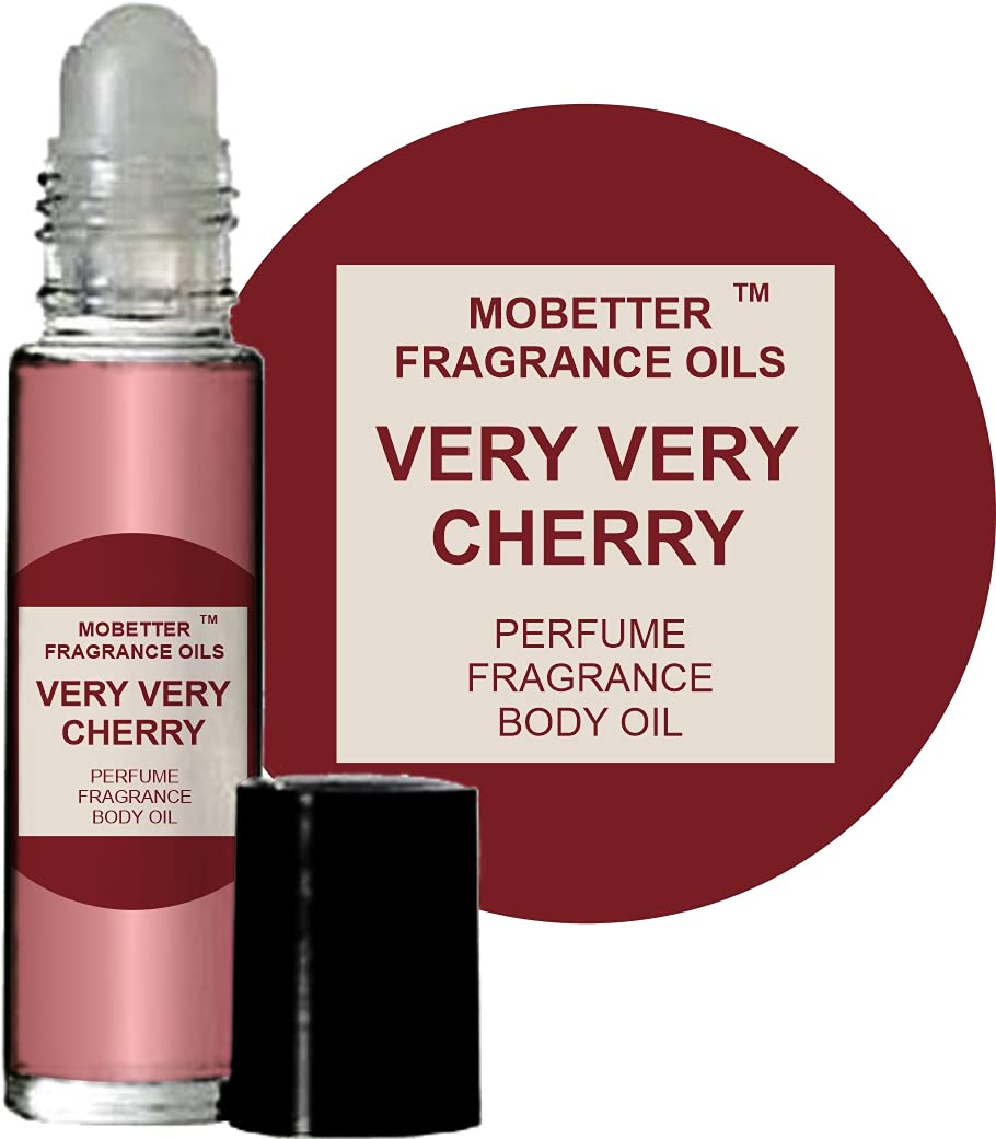 MOBETTER Very Very Cherry Unisex Body Oil Perfume – Long-Lasting, Alcohol-Free