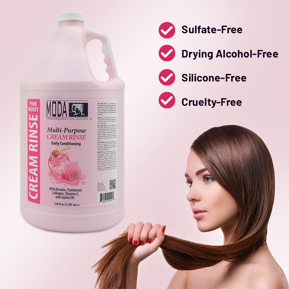 MODA Cream Rinse - Nourish, Detangle & Repair Hair with Keratin, Panthenol, Collagen & Vitamin E