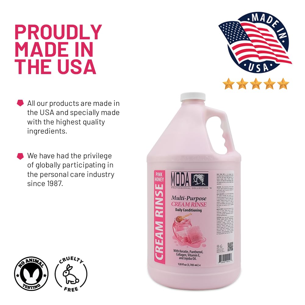 MODA Cream Rinse - Nourish, Detangle & Repair Hair with Keratin, Panthenol, Collagen & Vitamin E