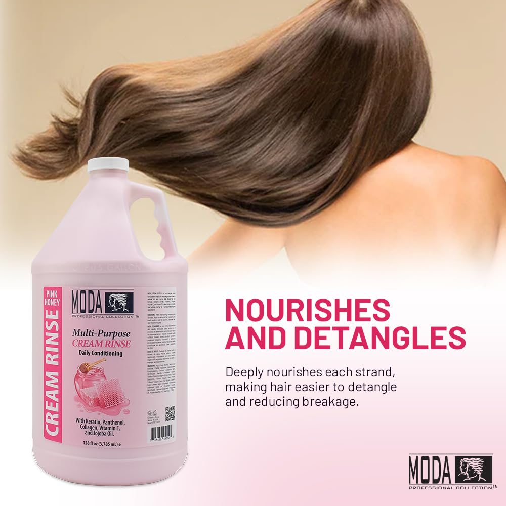 MODA Cream Rinse - Nourish, Detangle & Repair Hair with Keratin, Panthenol, Collagen & Vitamin E