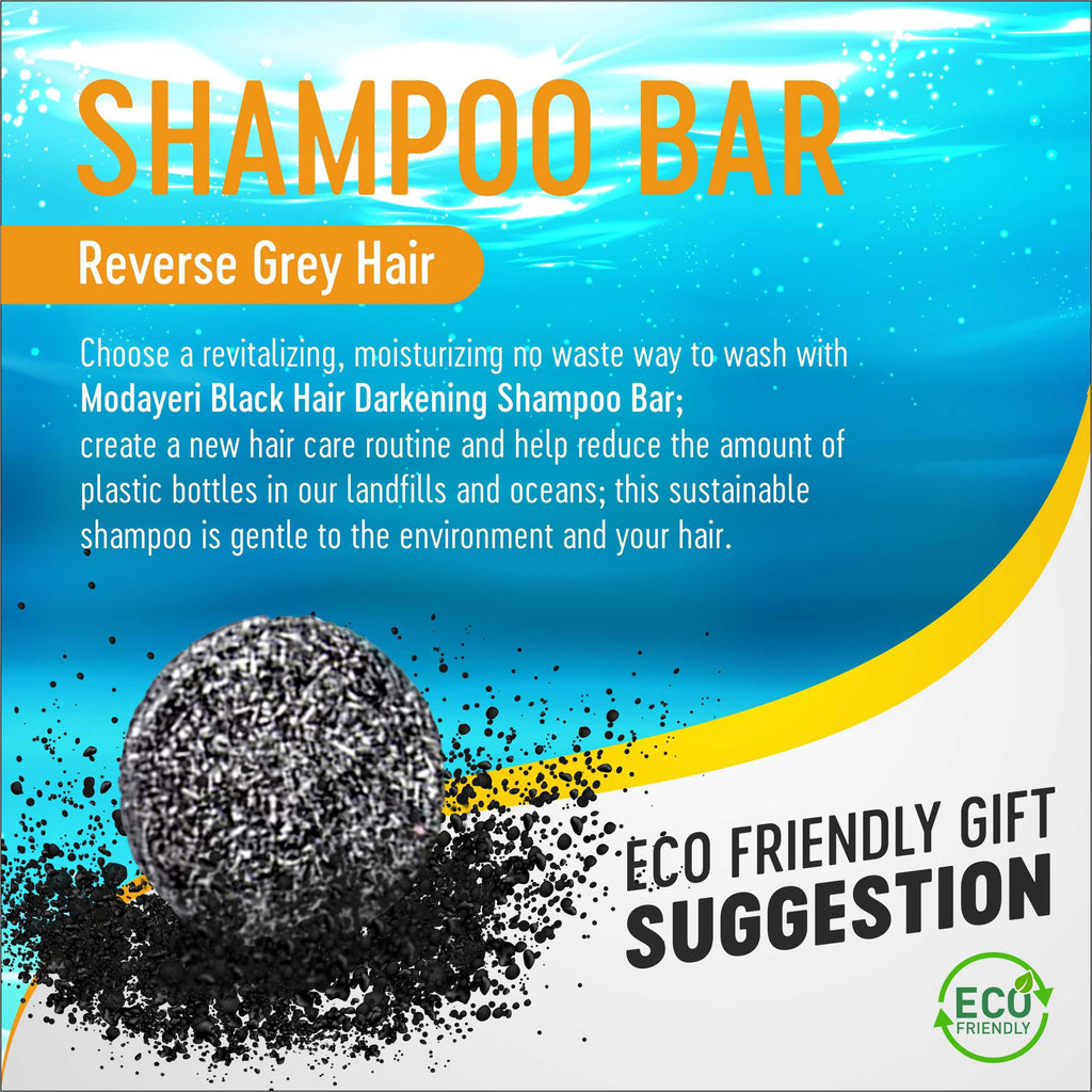 Modayeri Reverse Grey Hair Shampoo Bar – Natural Anti-Grey Treatment, Sulfate-Free, 2.15 oz