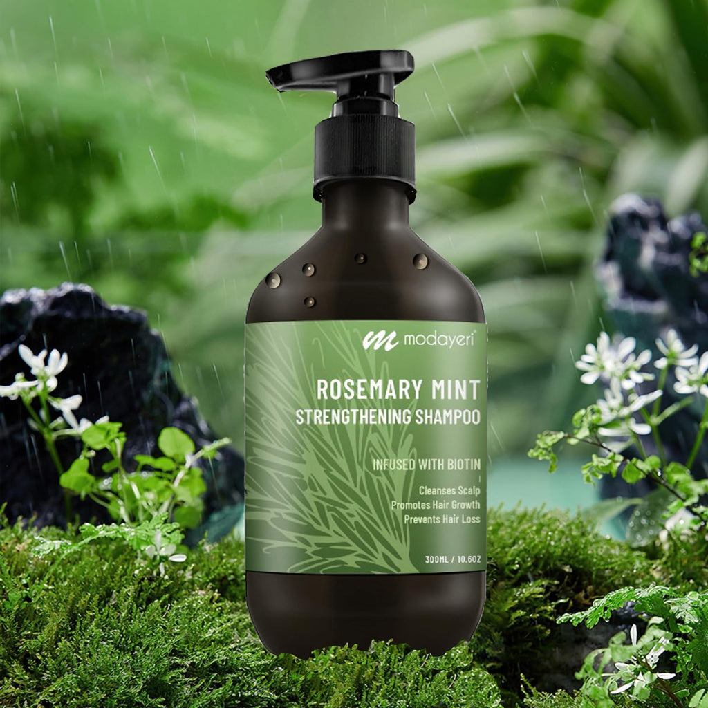 Modayeri Rosemary Mint Strengthening Shampoo with Biotin – Nourish & Strengthen Hair | 10.14 oz