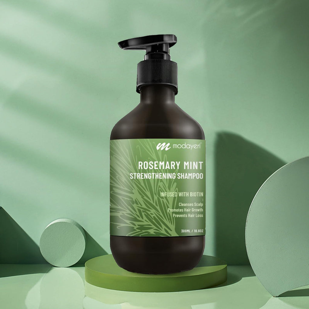 Modayeri Rosemary Mint Strengthening Shampoo with Biotin – Nourish & Strengthen Hair | 10.14 oz