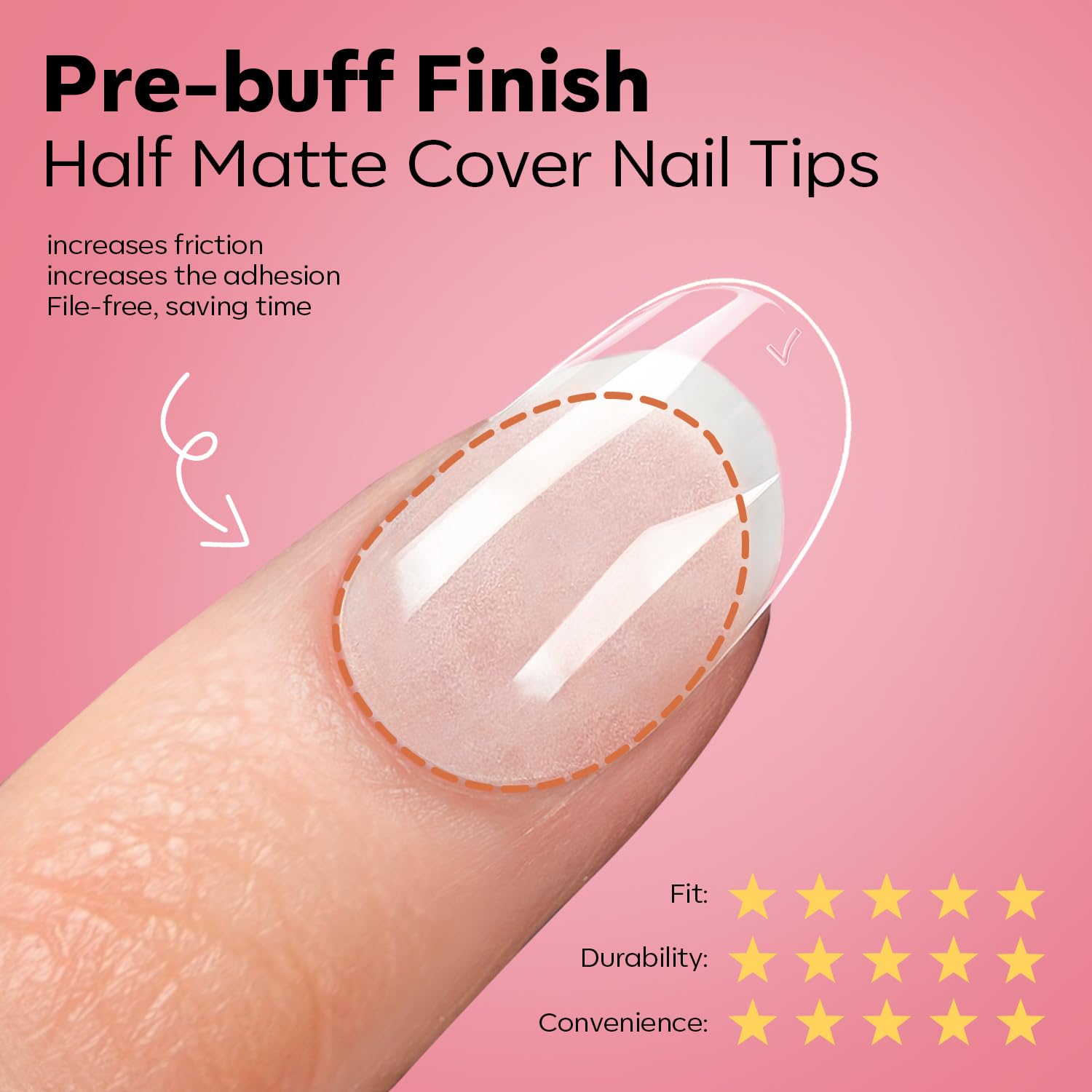 Modelones X Nail Gel Kit: 510 Short Oval Tips, 9-in-1 Glue, UV/LED Lamp