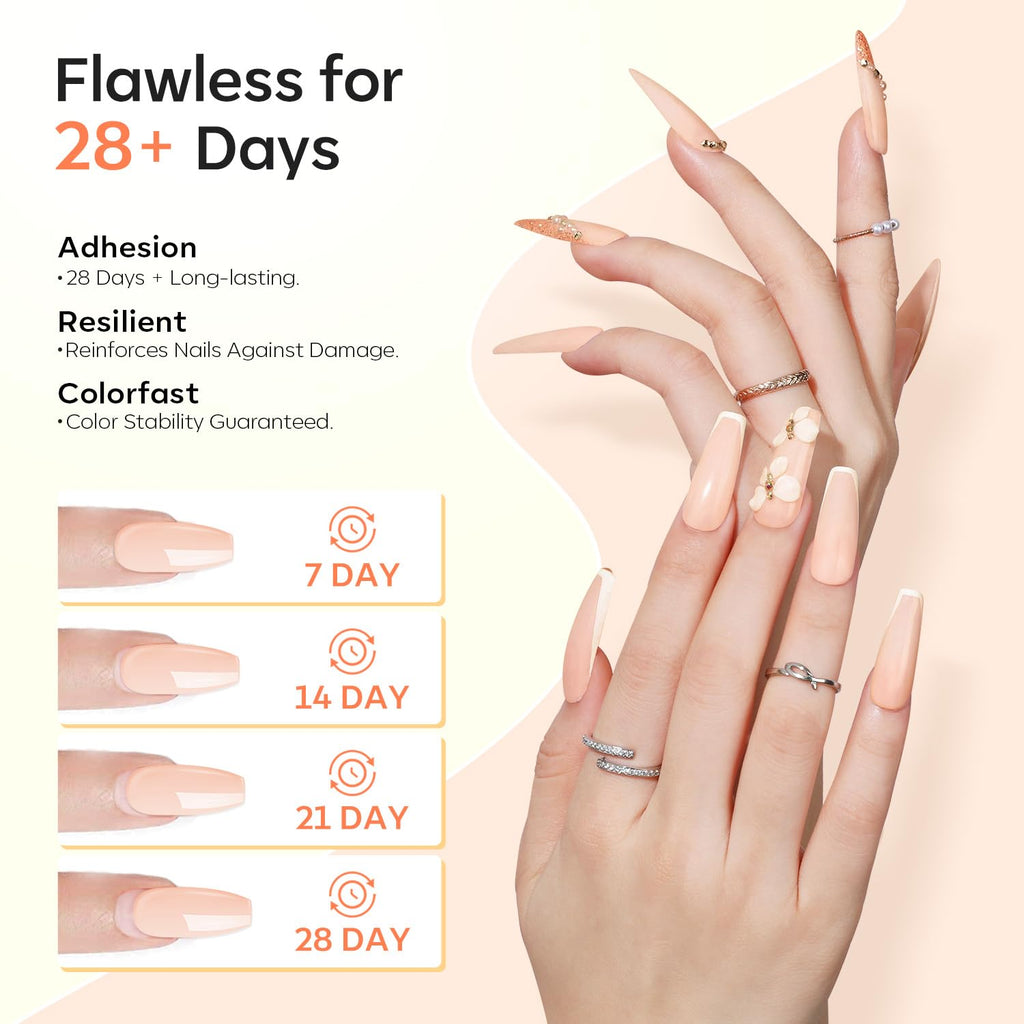 Modelones Acrylic Powder 120g Nude Blush – Large Capacity for 3D Nails & French