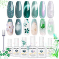 Modelones Gel Nail Polish Kit – 6 HEMA-Free Cat Eye Colors + Magnet