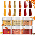 MODELONES 6 Colors Acrylic Powder – Fall Nail Art Kit for 2–3 Week Wear