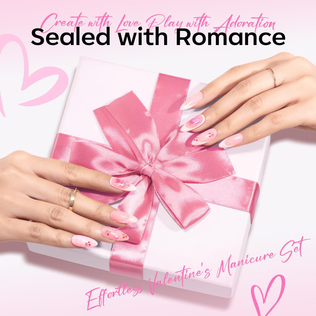 Modelones Gel Nail Polish Set – 6 Pastel Colors, Cat Eye & Pearl Glitter, Gift Kit