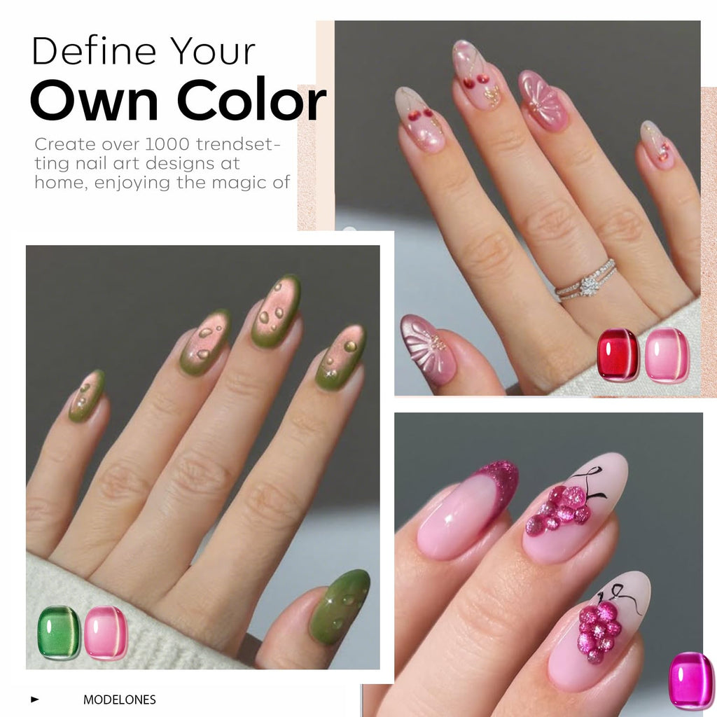 Modelones Cat Eye Gel Nail Polish Set – 6 Colors, 9D Magnetic Glitter, 7ml Each