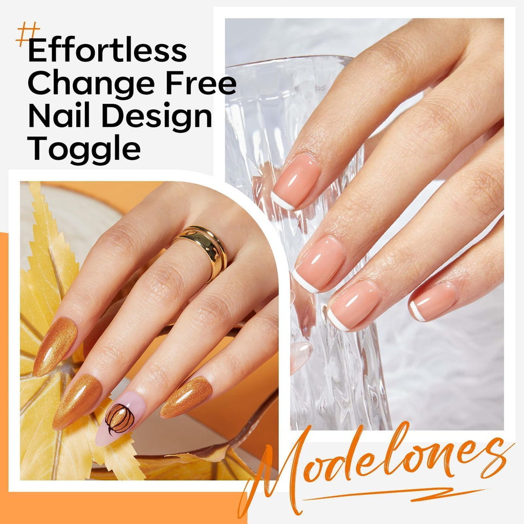modelones Peel Off Base Coat & Gel Top Coat Set – No-Wipe Top Coat, Easy Peel, 2x10ml, Beginner Nail Art